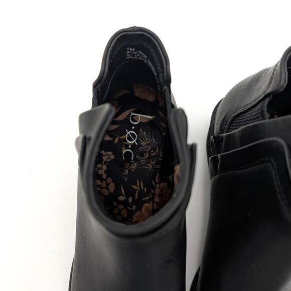 B.O.C Grover Slip-On Bootie Elastic Gore Round Toe Women's Black Size US7M EU38 - Picture 12 of 12